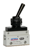 CM3Y08T AIRTAC MANUAL VALVES, CM3 SERIES LEVER TYPE COMPACT 3 WAY 2 POSITION N.C, 1/4" NPT PORTS